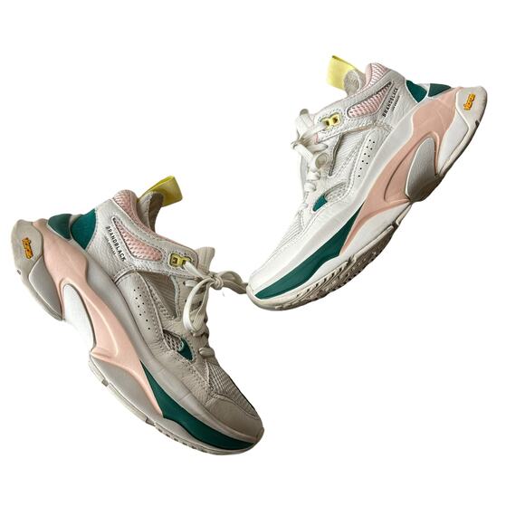 Brandblack Saga Chunky Dad Sneakers in Green, Pink and White Size 4 - Picture 5 of 16